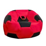 Dojo Classic Kids Bean Bag Chair (Filled) - Tough, Stain Resistant and Ultra Comfortable (Football Red)