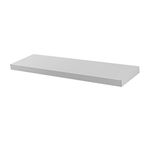 Harbour Housewares Modern Floating Wall Shelf - 100cm - White - Photo Gallery Bookshelf Wall Shelves for Living Room Display, Bedroom, Office Storage