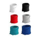 Lify Flat Shoelaces - 8MM (5/16" Inch) Wide - Shoe Laces For All types of Shoes & Sneakers- Black, White, Light Grey, Royal Blue, Red & Ocean blue Color- 6 Pair Pack (180CM (70.86-Inch))