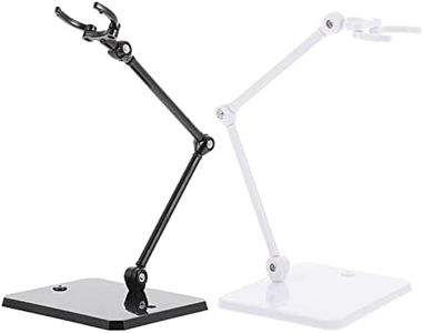 TOYANDONA Miniature Dolls 2pcs Action Figure Stand Adjustable Doll Stand Assembly Action Holder Base Display Stand for Figure Model Toy Doll Accessories White Black Action Figures