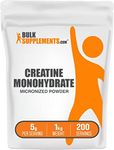 BulkSupplements.com Creatine Monohydrate Powder - Creatine Supplement, Micronized Creatine 1kg, Creatine Powder - Unflavored & Gluten Free, 5g (5000mg) per Servings, 1kg (2.2 lbs) (Pack of 1)