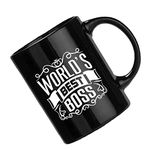 Kittu World Best Boss Printed Ceramic Coffee Mug l 330 ml. Pack of 1.