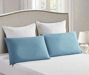 Home Beyond & HB design - 2-Pack Pillowcase Set, Soft Brushed Microfiber Bed Pillow Covers - Wrinkle, Fade and Stain Resistant - Queen Size (20 x 30-Inch), Blue