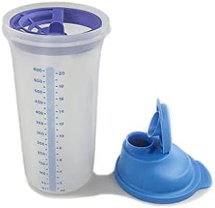 Tupperware Kenparazzi Shaker Mix Fix Mess mixing cup 600 ml XL Quick-Shake Shake It Blue,Transparent