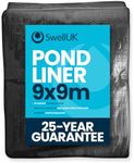 Swell UK 9m x 9m Pond Liner | 25 Year Guarantee | HDPE | UV Resistant | Garden Fish Ponds