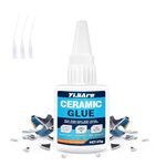 Ceramic Glue 35g - Precision Super Glue for Porcelain & Pottery Repair, Dishwasher Safe & Dries Clear Adhesive for Mugs, Dishes, Figurines & Tiles - Invisible Fix, Non-Toxic