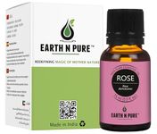 Earth N Pure Rose (Gulab Oil) Essential Oil Natural and Therapeutic Grade with Glass Dropper 15 ml