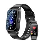 customty Fall Detection Smart Watch for Seniors, Smart Watch with GPS & Sos, 4G Hd Video Call & Waterproof Tracker, Elderly Safety Watch for Men Women (Black)