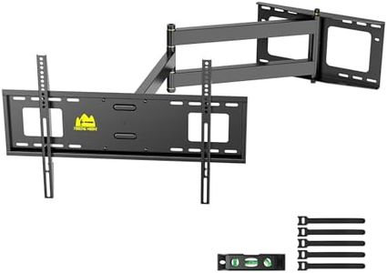 FORGING MOUNT Long Arm TV Bracket Wall Mount Swivel Tilt,Full Motion TV Mount with 109cm Extension Arm for Most 37 to 80" TVs, Holds up to 50KG, MaxVESA 600x400mm,including Level,Velcro Tie,HDMI Cable