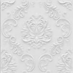 Golden Cart 3D Wall Panels I Peel and Stick I Self Adhesive I Embossed and Paintable I 3D Tiles I Damask I Size 19.7" X 19.7" I Pack of 1 I Total Wall Covering Area 2.68 Sq.Ft. (PVC, White)