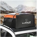 SMONTER 520L 100% Waterproof Durable Rooftop Cargo Carrier Bag,Fits All Cars With Rack or No Rails, 4 heavy duty wide straps and buckles, 18.5 Cubic Ft, Orange