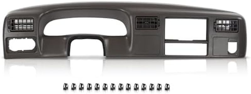 G-PLUS Dash Bezel Radio Cluster Trim Panel, Compatible with Ford F250 F350 Super Duty 1999-2004, Gray Dashboard