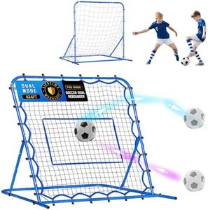 4x4FT Dual-mode Soccer Goal & Rebounder Net,Premium Durability for Intense Shooting Training,Quick-Switch Angle Soccer Training for Control,Passing Practice,Easy Setup Soccer Gifts for Kids Teen Adult