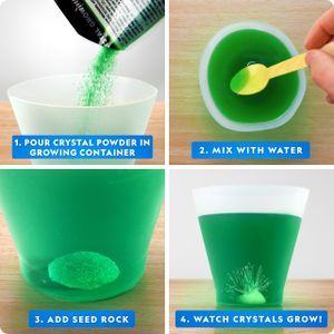 National Geographic Crystal Growing Kit – Science Experiment Set for Kids