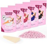 Wax Beads, BOYUJK Professional 500g Hard Wax Beads for Full Body, Facial and Legs, Painless Gentle Hair Removal Wax Beads for Women and Men (5 packs of 100g, Multi-colour)