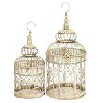 Deco 79 Metal Wall Hanging Bird Cage, 22-Inch and 18-Inch, Set of 2