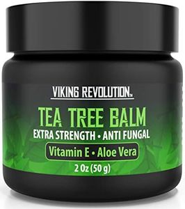 Viking Revolution Tea Tree Oil Cream - Super Balm Athletes Foot Cream - for Eczema, Jock Itch, Ringworm, Nail Treatment - Soothing Skin Moisturizer for Itchy, Scaly, Cracked Skin, 2 Ounce (Pack of 1)