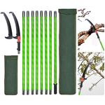 Shaledig Pole Saws for Tree Trimming, 27Feet Tree Trimmers Long Handle with Double Hook Saw, Durable and Safe Tree Pruner Cutter Tree Trimmer Pruning Saw, Sharp Tree Pruner with Extendable Pole