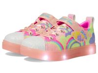 Skechers Girl's Twinkle Sparks Ice 2.0-Shim Sneaker, Coral/Multi, 6 Toddler