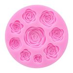 Bakefy� Small Rose Flower Fondant Candy Silicone Mold for Sugarcraft Cake Decoration, Cupcake Topper, Polymer Clay, Soap Wax Making Crafting Projects