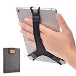 TFY Protective Pouch Bag + Bonus Hand Strap Holder for 7-8 Inch Tablets（Dark Grey）- Fire 7" / Fire HD 8 / iPad Mini 6 / Galaxy Tab S 8.4 / Galaxy Tab A/Tab 4 / Galaxy Tab 7.7