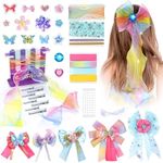 Craft Toys Kits for 5-Year-Old Girls: Gifts for 4 5 6 7 8 9 Year Olds Girls - Arts and Crafts for Kids - with Bows Hair Clips Making Toy Set - Ideal Birthday Presents