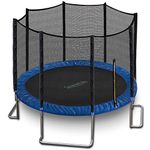 Home Backyard Sports Trampoline - Large Outdoor Jumping Fun Trampoline for Kids/Children, Safety Net Cage (12ft.)