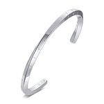 VNOX Viking Jewelry-Viking Runes of Nordic Amulet Bracelet for Men Mobius Cuff Bangle for Men Women Stainless Steel Viking Fans Jewelry Gift, Diameter 60mm,Silver