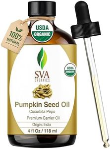SVA ORGANICS Pumpkin Seed Carrier Oil 4 Oz Organic USDA 100% Pure Natural Cold Pressed Unrefined Therapeutic Grade Oil for Skin, Hair, Body