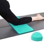 Heathyoga Yoga Knee Pad, Great for Knees and Elbows While Doing Yoga and Floor Exercises, Kneeling Pad for Gardening, Yard Work and Baby Bath. 26"x10"x½ (Teal)