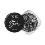 RENEE Stars Face & Body Glitter - Silver 5 Gm- Safe, Skin Friendly, Cruelty Free, Light-Reflecting Sparkle, Long Lasting, Lightweight Makeup Look for Parties, Music Festival, Easy to Apply & Remove