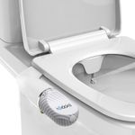 Soosi Ultra Slim Bidet, Self Cleaning Dual Nozzle (Frontal Rear/Feminine Wash) Fresh Cold Water Bidet for Toilet Non-Electric Bidets Toilet Seat Adjustable Water Pressure,White Threaded