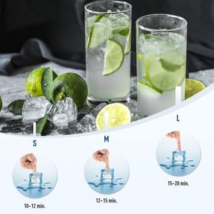 CREWORKS Commercial Ice Maker – Stainless Steel, 72.5kg/24h, 10kg Storage