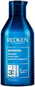 Redken Extreme Shampoo Infused With Protein & Anti Breakage Treatment, 300 ml | Professional pH Balancing Shampoo To Repair Weak, Dry, Damaged & Brittle Hair | For Men & Women