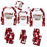 Christmas Pyjamas Family Checkered Pyjama Set Family Flannel Pyjamas red Mens Pants Christmas Pyjamas for Couples Funny red Plaid Pants Men Christmas Pyjamas for Dogs