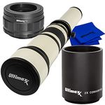 Ultimaxx 650-1300mm f/8-16 Manual Zoom Lens for Nikon Z7, Z7 II, Z6, Z6 II, Z5, Z50 Mirrorless Cameras & Other Z-Mount Cameras & Basic Bundle - Includes: 2X Converter for T-Mount Lenses & More