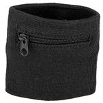 Unisex Wristband Wallet - Sports Wristband Keys Storage Pouch with Zipper for Jogging, Sports, Walking,Gym(black) Sports Protective Gear