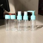 Zollyss 6Pcs/Set Travel Bottles Cosmetic Packaging Empty Pressure Spray Bottle Travel Transparent Plastic Perfume Atomiz Travel Kit, 40 Milliliter