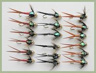 Goldhead Copper John Trout flies, 18 Per Pack, Three Colours, Mixed Size 10/12