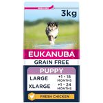 Eukanuba Grain Free Complete Dry Dog Food for Puppy Large and Giant Breeds with Fresh Chicken 3 kg