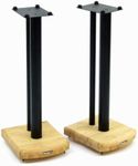 Atacama Moseco 6 Speaker Stands (Black Stands, Natural Bamboo Base)