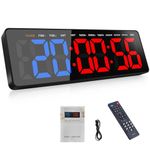 AnExer Gym Timers 16.5" Large Digital Wall Clock for Gym Interval Workout, Remote Control Interval Training Gym Indoor Timer