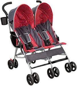 Delta Children LX Side by Side Stroller - with Recline, Storage & Compact Fold, Grey