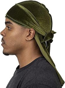 Veeta Superior Velvet Durag - Soft Velvet Durags for Men & Women, Long Double Wide Straps, Silky Durag Liner, Triple Stitched