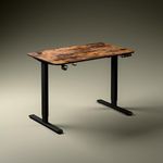 Green Soul Imperium Neo Smart Height Adjustable Table for Office Work | Sit Stand Desk with Integrated Charging | Advance Memory Preset | 3 Year Warranty | (Antique Wood,1000 x 600 Top)