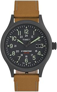 Timex Men's Expedition Scout Solar-Powered 40mm Watch, Tan/Gunmetal/Gray, Outdoor, (TW4B247009J)