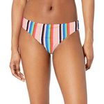 Hobie Junior's Cinched Back Hipster Bikini Swimsuit Bottom, Multi//Stripe-Out, S