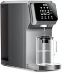 Stokk T1 UV Countertop Reverse Osmosis Water Filter, Carafe Alkaline Boost, 6-Stage RO Filtration System, Reduce TDS PFAS, Large Size (Gray)