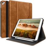 H HOLIMET Case for iPad 9th/8th/7th Generation 2020 2019 with Pencil Holder Multi-Angle Viewing Stand PU Leather Shockproof Cover with Pocket Strap Auto Wake/Sleep