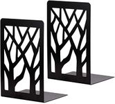 BluBasket Metal Bookends for Heavy Books - Book Ends, Bookends for Shelves, Bookend Supports on Office Desk, Book Shelf Holder Home Decorative, Bookend Supports, Book Stoppers (Black-1pair)